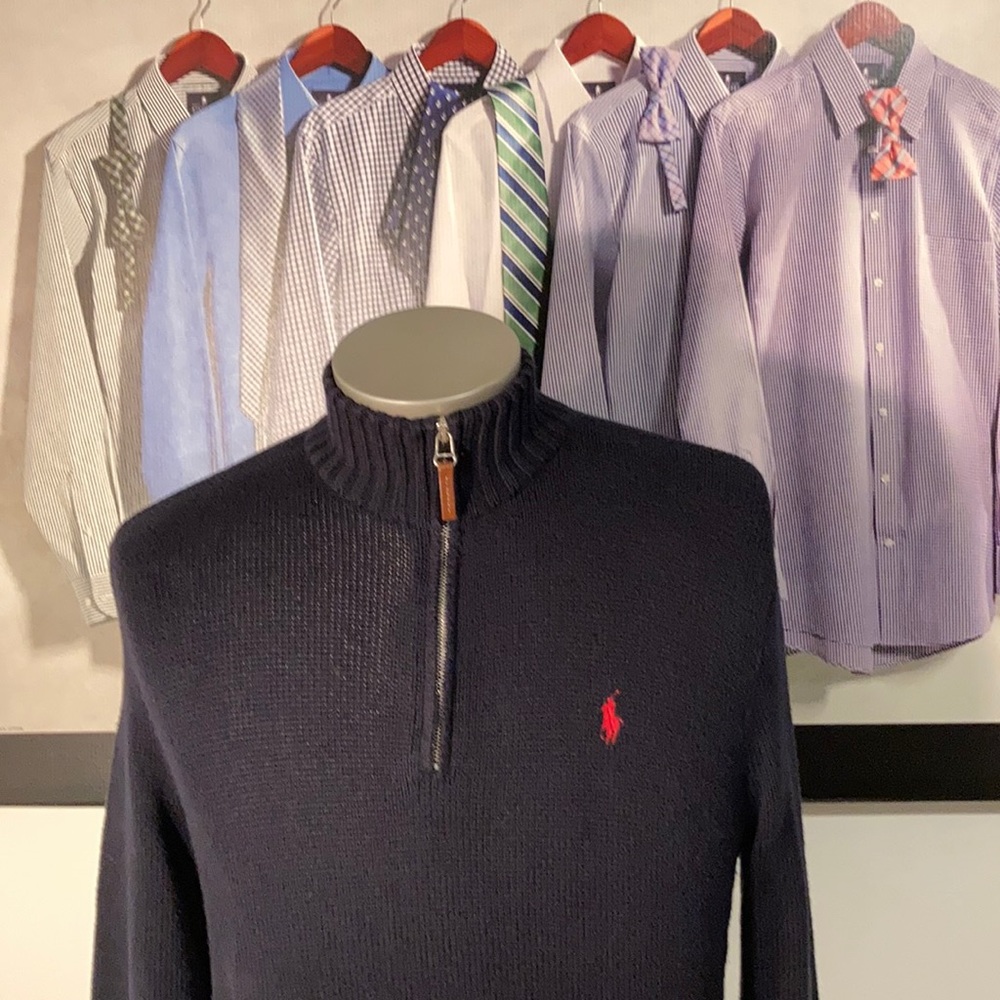 Polo dark blue sweater medium